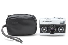 ALL Works TESTED Rollei 35 Tessar 40mm f/2.8 Silver with Case Strap From JAPAN
