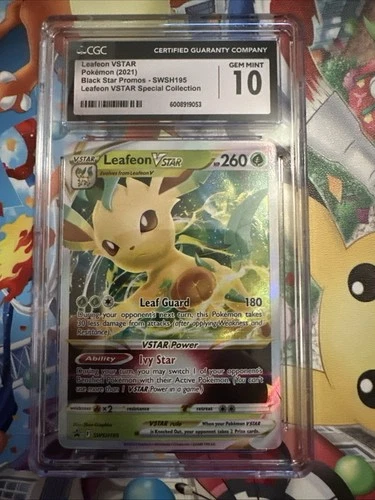 Pokémon Leafeon VSTAR CGC 10 Promo SWSH195 Holo Special Collection
