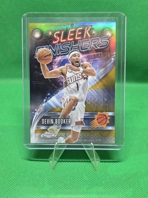 2025-26 Topps Chrome - Sleek Finishers Devin Booker #SF-19 Gold Refractor /50