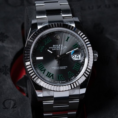 2026 Rolex Datejust 41 126334 41mm Wimbledon Fluted Oyster Bracelet Box&Papers