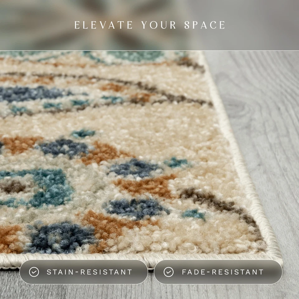 Reggie Floral Kitchen Rug - Made in USA - Washable, Non Slip Indoor Carpet fo... - Image 4 of 4