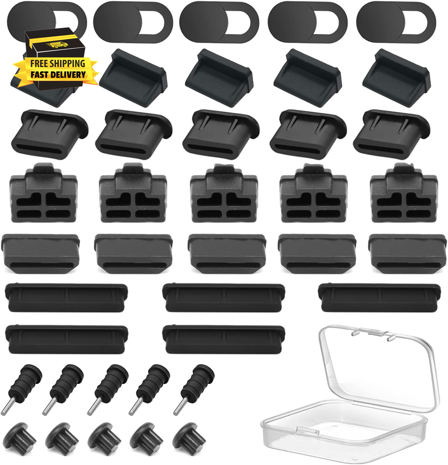 40PCS USB Port Cover, Silicone anti Dust Cover Dust Plugs Caps for Computer Came