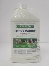 Liquid Fence Deer & Rabbit Repellent Concentrate, 32 Ounce Jug, Cover 5000 Sq Ft