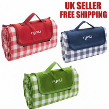 Picnic Blanket Large Waterproof Reverse & Soft Fleece Top Outdoor Foldable