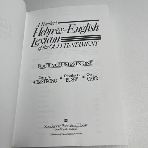 A reader's Hebrew-English Lexicon of the Old Testament - 4 Vols. in 1 - Imagen 10 de 16