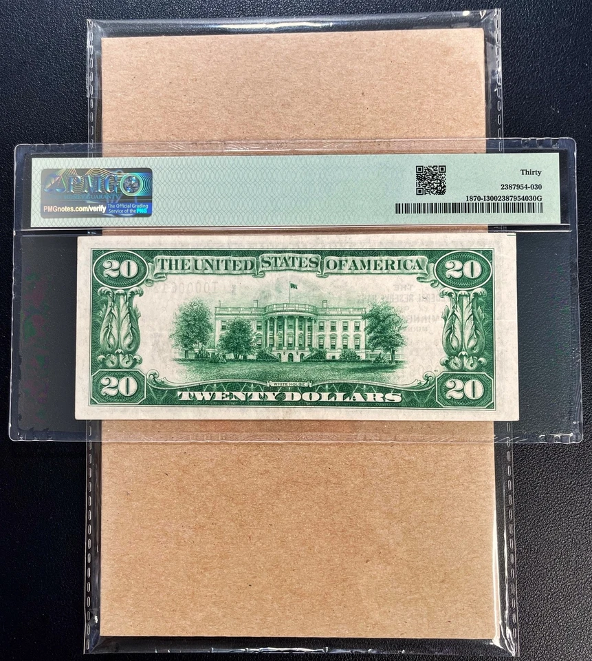 Fr. 1870-I 1929 $20 FRBN MINNEAPOLIS "4 Digit Serial #" PMG 30 - VF Comment - Image 3 of 3