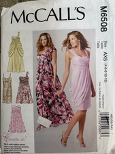 McCall's 6508 Sewing Pattern, Fancy Dresses, 4 views, Sizes 4-12 UNCUT