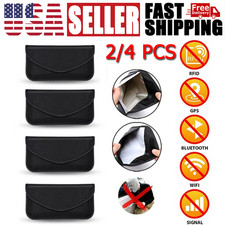 2/4x Faraday Bag Cell Phone Wallet Blocker RFID Signal Blocking Shielding Pouch