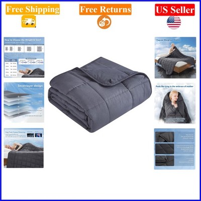 20lb Cooling Gray Queen Weighted Blanket 60x80in Microfiber