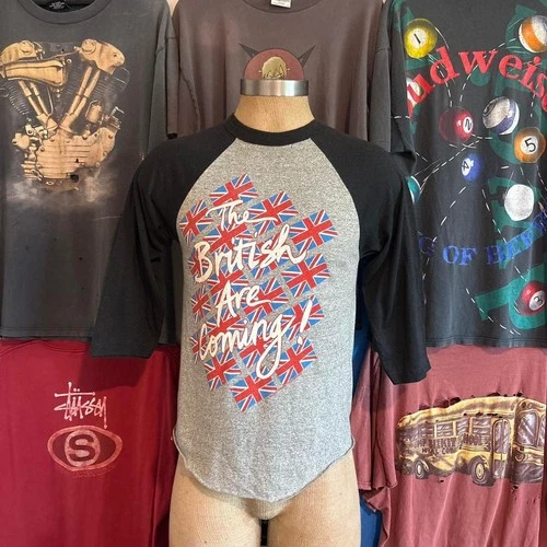 Vintage 1980s The British Are Coming Tour Ragland T-Shirt 1980s vintage concert t-shirt, vintage, single stitch, B+ condition