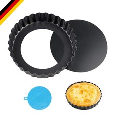 Kuchenform Edelstahl 12cm mit abnehmbarem Boden für Tarte, Quiche, Obstkuchen