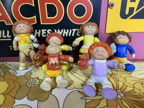 Vintage 1984 Cabbage Patch Kids Doll  Mini Figure PVC Figurines Bundle