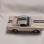 HO Scale  MUSTANG White (ivory) Slot Car with Black Racing Stripes (Car Only) — photo 2