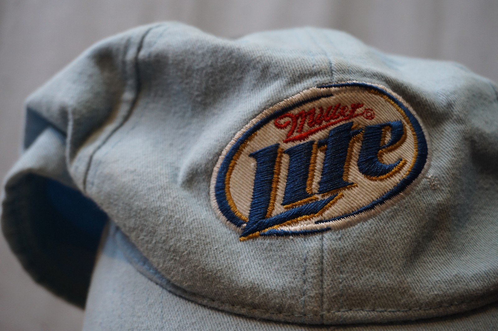 Miller Lite Baseball Cap, Hat strapback light blu… - image 5