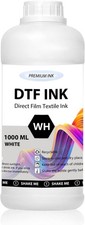 DTF White Ink - 1000ML DTF Transfer Ink for PET Film, Premium Pigment Ink Ref...