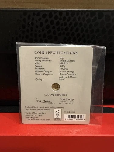 2024 1/40 oz Gold The Royal Mint Britannia and Liberty Gold Proof Coin