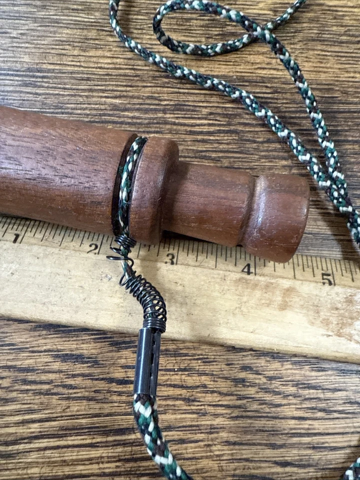Vintage Wood Predator Squirrel Call Hunting Walnut With Lanyard - Image 3 of 4