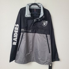 Tommy Hilfiger NFL Las Vegas Raiders Anorak Jacket Size XXL Black