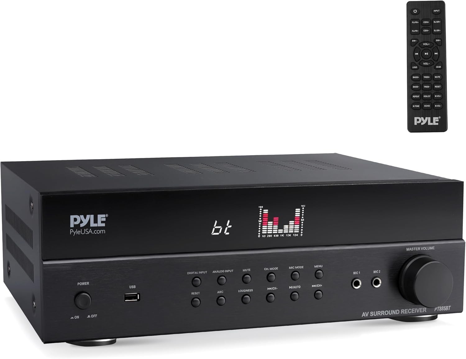 Pyle Bluetooth Home Theater Receiver Hi Fi Stereo System 7.2