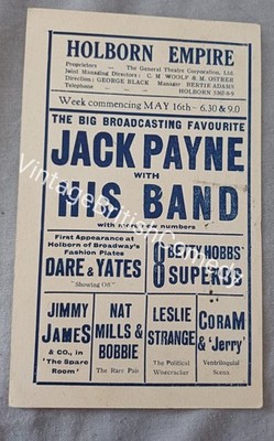 SELTENE Nat Mills & Bobbie - Holborn Empire 1932 Promo Postkarte