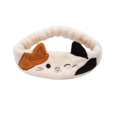 x Squishmallows Cam the Cat Plush Headband for Skincare and Makeup, Soft & Co...