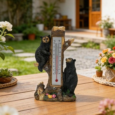 Thermometer Außenfigur Aus Kunstharz, Gut Ablesbar, für Gewächshaus, Haus,