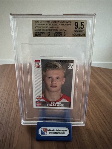 2019-20 Panini Austrian Bundesliga #32 Erling Haaland Rookie Sticker BGS 9.5 USA