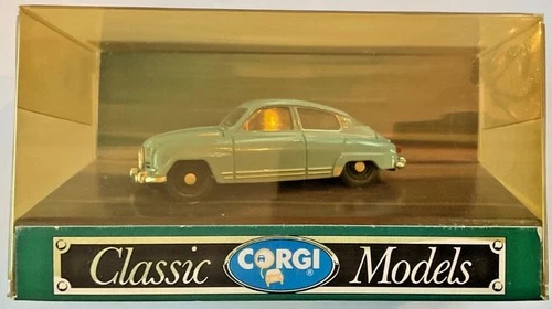 Vintage 1989 Diecast Metal Corgi Bullnose Saab 96 1:43 Model D 711 Blue