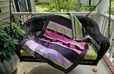 Handmade beautiful  Soft RAG QUILT:Throw, Childs Quilt, Baby Blanket, 55 49