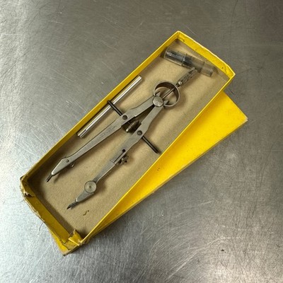 Vtg HACO Co.  - 6'' Drafting Compass w/ Box - Made in West Germany