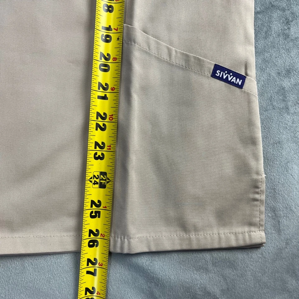 Blusa Médica Sivvan Para Mujer Enfermera Caqui Manga Corta Calce Clásico Talla Mediana Nueva con Etiquetas Foto 4 de 4