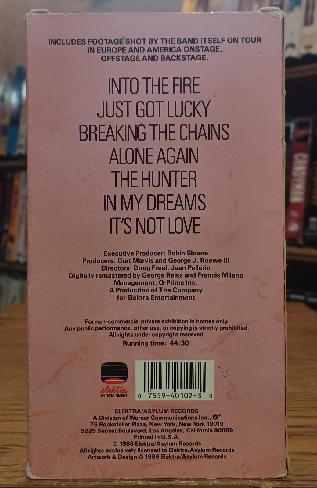 Dokken VHS 1986 Music Videos Unchain The Night Elektra Entertainment