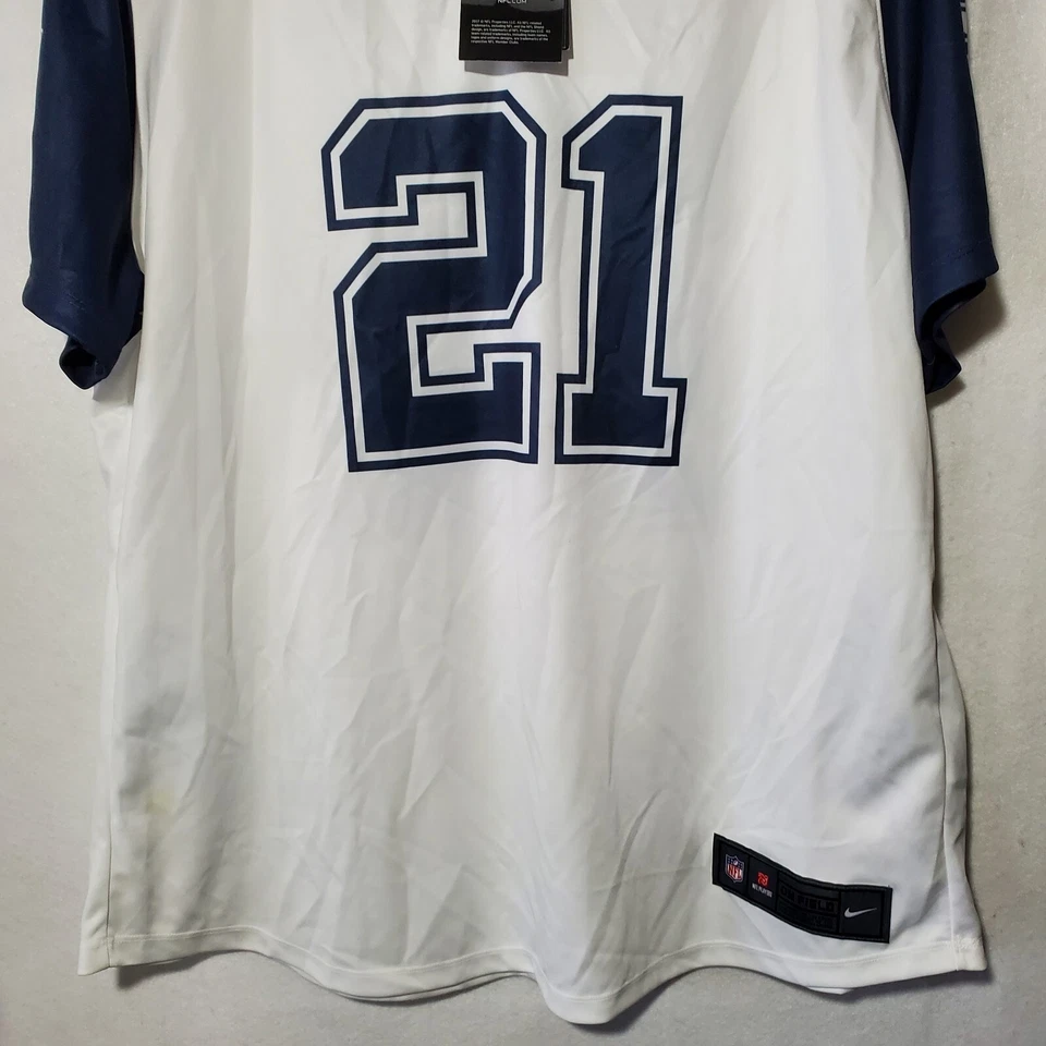 Camiseta de fútbol americano para hombre Zeke Elliott Dallas Cowboys Dri-FIT blanca XXL nueva con etiquetas Foto 4 de 4