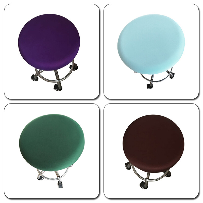 Round Chair Cover/Bar Stool Cover Elastic Seat Cover Chair Cushion