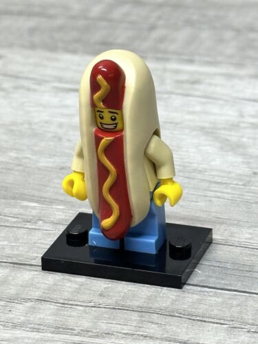 Lego Hot Dog Man Minifigure Collectible Series 13 Costume Original Base  (E3) - Picture 1 of 3
