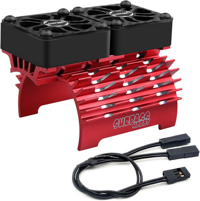 RC Car Motor Heatsink Cooling Fans Surpass Hobby Twin 30Mm RC Motor Fan with Red