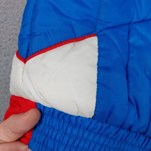 Vintage 80s White Stag Puffer Ski Vest Zip Jacket Youth Kids Size Small Rainbow - Picture 5 of 10