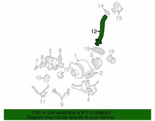 Adaptador conector tubo entrada Ford Excursion 1995-2003 OEM NUEVO F8TZ-6K854-AA Foto 2 de 2