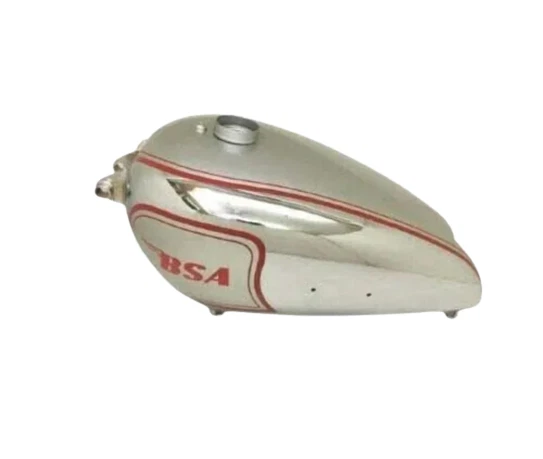 APTO PARA TANQUE DE GASOLINA CROMADO PINTADO ROJO Y PLATA ESTRELLA DORADA BSA ZB32 1950 Foto 3 de 4