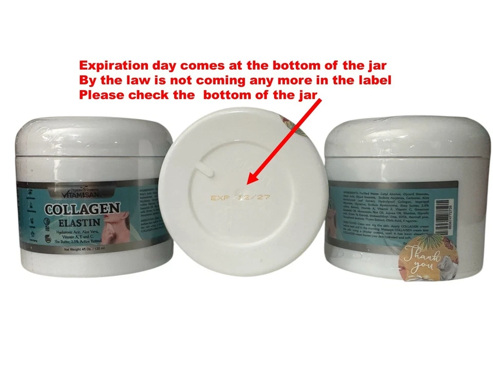 4 BIO COLLAGEN ELASTIN AGING SKIN ANTI WRINKLE CREAM face vitamin cream - Image 4 of 4