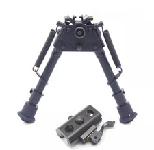 6-9 Inch Rifle Bipod Heavy Duty Swivel 50 Degree Tilt-level Pivot QD Adapter