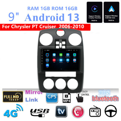 9'' Android 13 Stereo Radio GPS Navigation WIFI For Chrysler PT Cruiser 2006-10