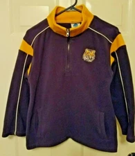 LSU Youth 1/2 Zip Fleece Jacket Size 10-12 Large by Outerstuff NCAA