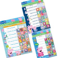 Peppa Pig Bath and Bed Reward Chart with Stickers POTTY & STANDARD YOU CHOOSE