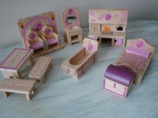 melissa & doug princess castle wooden dollhouse furniture
