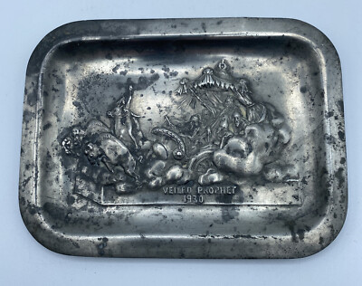 Vtg St Louis MO Veiled Prophet 1930 Change Dish Pewter Fraternal Organization