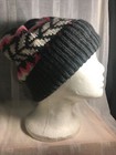 Woman’s American Eagle Outfitters Beanie Knit Hat Cap OS Unisex Grey Pink White — photo 1