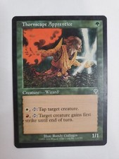 MTG Magic The Gathering Card Thornscape ApprenticeCreature Wizard Green Invasio