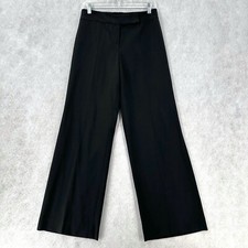 ESCADA Black Wide Leg Dress Pants Womens 38 US 6 100 Wool Flare Trouser