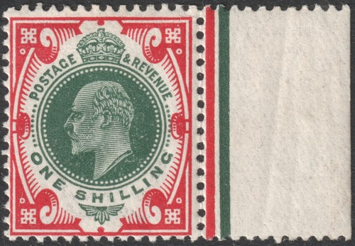 SG 314 1/- Green & Carmine M47 (5) marginal in fine and fresh unmounted mint.